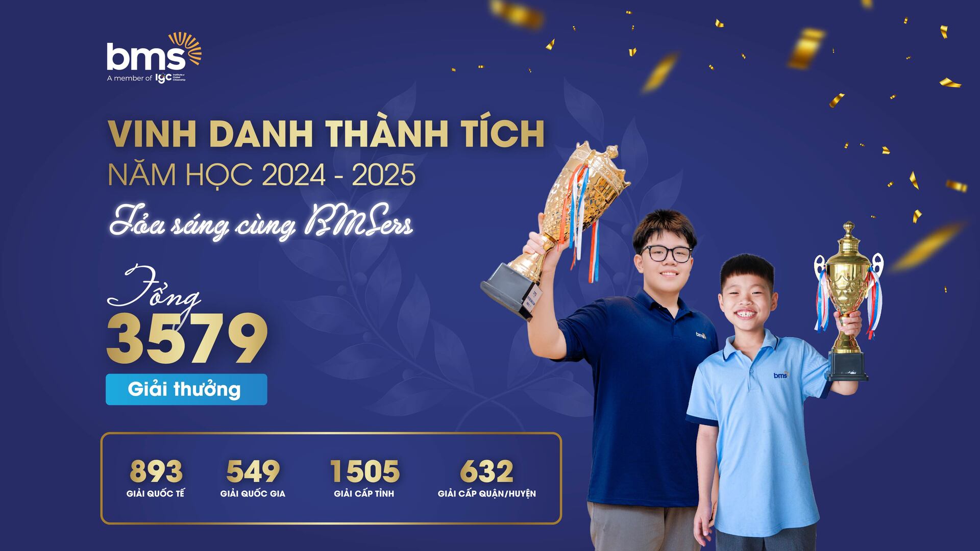 Vinh danh thành tích học sinh BMS năm học 2024 - 2025 - Nơi tài năng toả sáng